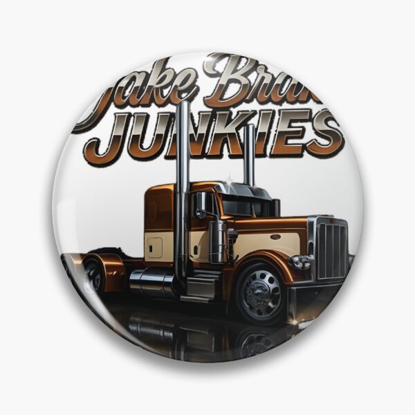 Item preview, Jake Brake Junkies Peterbilt Truck Stretched Design for Trucking Enthusiasts designed and sold by Dark  Horse.