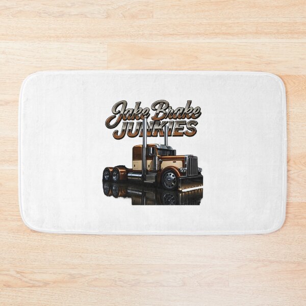Item preview, Jake Brake Junkies Peterbilt Truck Stretched Design for Trucking Enthusiasts designed and sold by Dark  Horse.