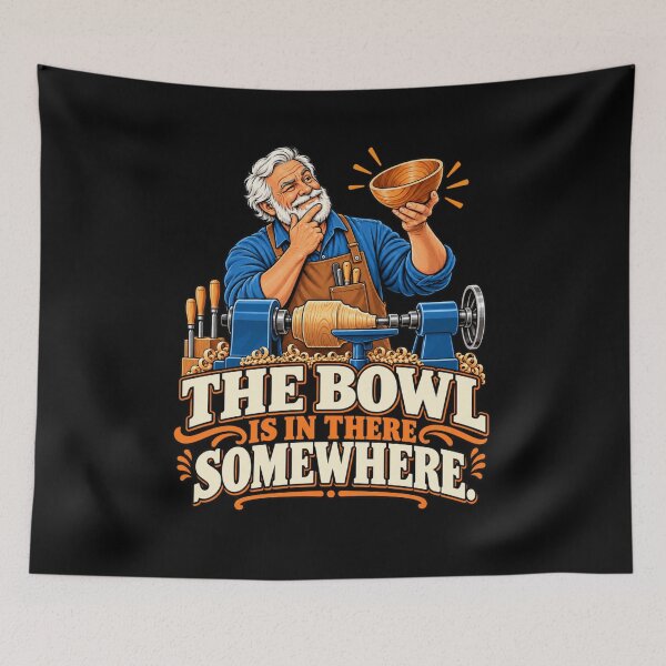 Item preview, The Bowl Is in There Somewhere Woodturning Humor T-Shirt – Funny Woodturner Gift, Woodworking Graphic designed and sold by Trendably.