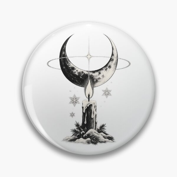 Item preview, Celestial Crescent Moon Winter Solstice Candle designed and sold by zzz888.