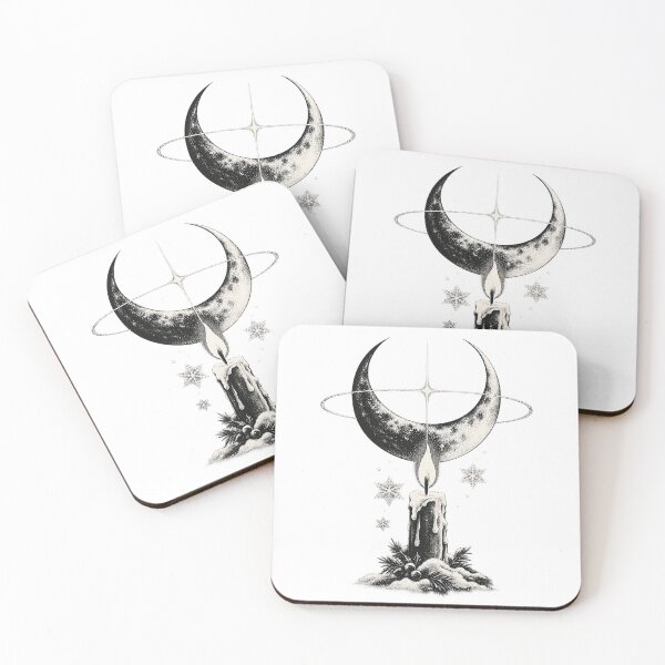 Item preview, Celestial Crescent Moon Winter Solstice Candle designed and sold by zzz888.