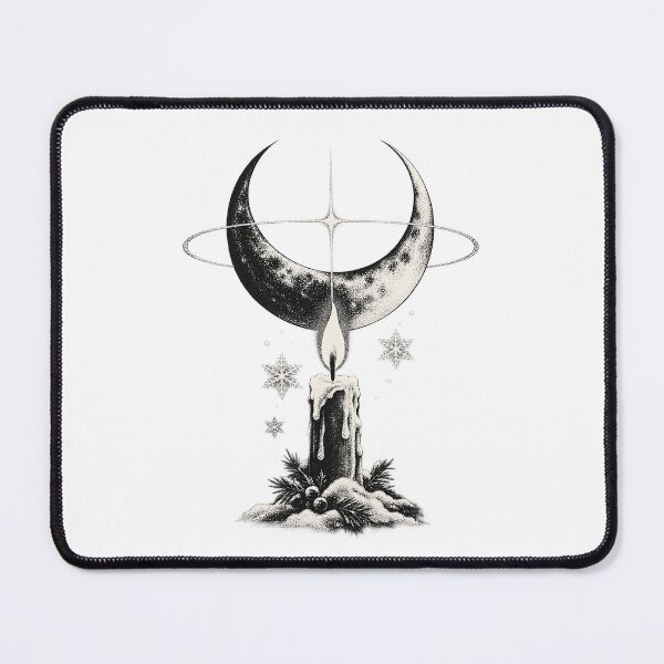 Item preview, Celestial Crescent Moon Winter Solstice Candle designed and sold by zzz888.