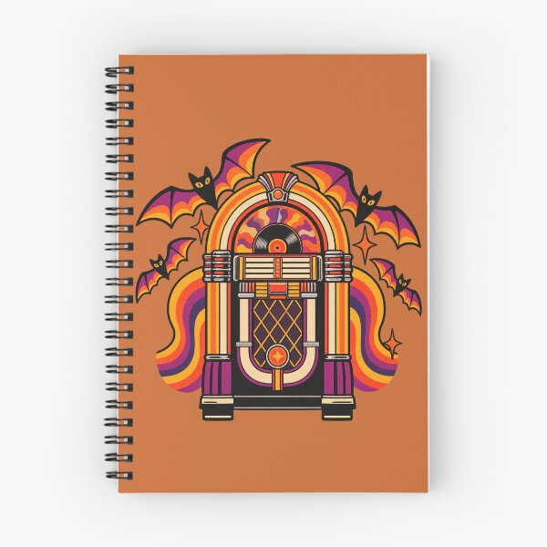 Item preview, Retro 1970s Mod Bat Jukebox Art – Groovy Vintage Halloween Print designed and sold by MagicMakerPh.