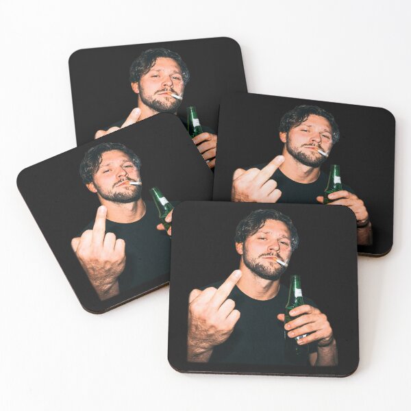 Item preview, Winter Soldier Josh Allen Middle Finger Smoking And Drinking Funny Graphic designed and sold by CamilleNorris.