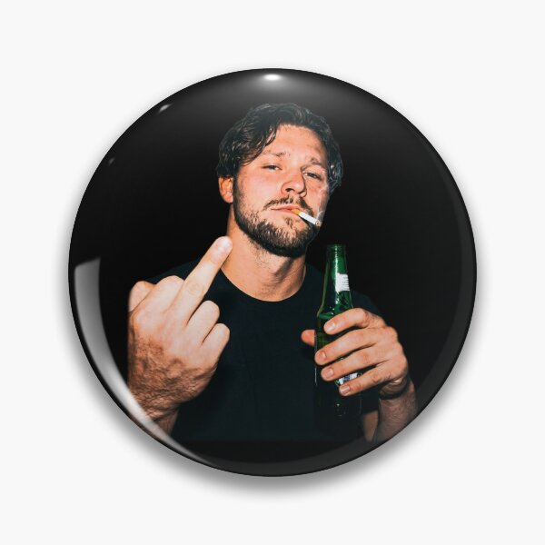 Item preview, Winter Soldier Josh Allen Middle Finger Smoking And Drinking Funny Graphic designed and sold by CamilleNorris.