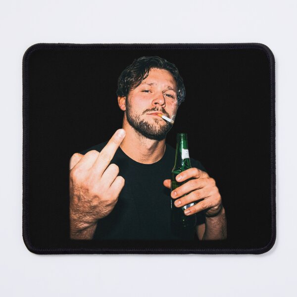 Item preview, Winter Soldier Josh Allen Middle Finger Smoking And Drinking Funny Graphic designed and sold by CamilleNorris.