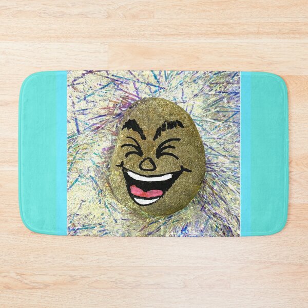 Item preview, Painted rock  laughing face with the saying A Laugh is a Smile that Bursts. designed and sold by aswoa.