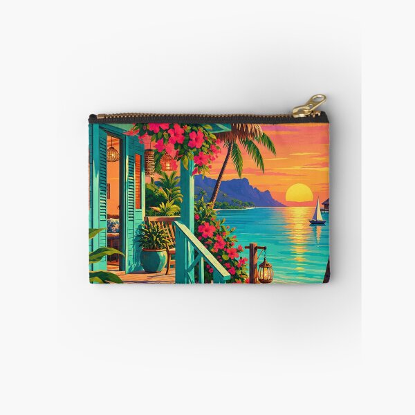 Item preview, Tropical Bungalow Sunset Escape designed and sold by everlycosper.
