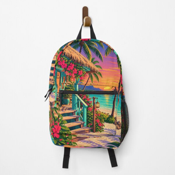 Item preview, Tropical Bungalow Sunset Escape designed and sold by everlycosper.