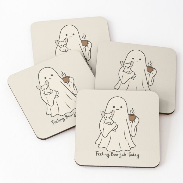 Item preview, Feeling Boo-jah Minimalist Ghost Chihuahua designed and sold by AmiGraph.