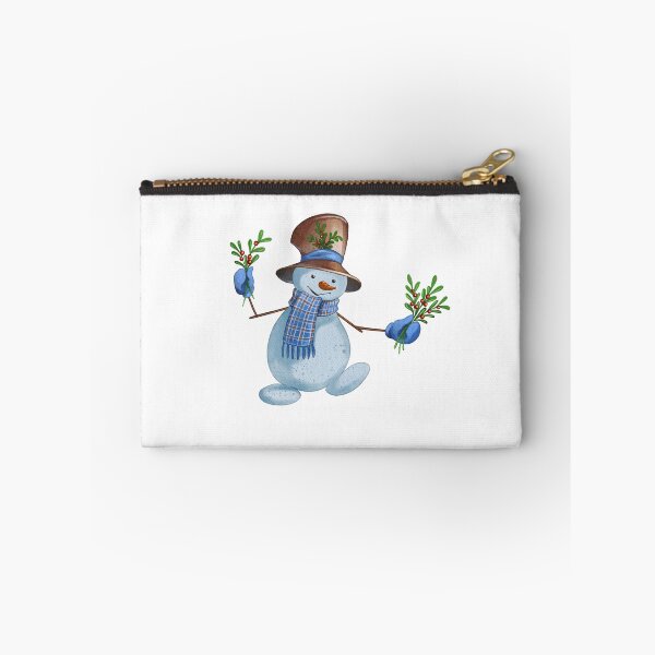 Item preview, Christmas Snowman Holding an Evergreen Branch – Winter Holiday Illustration designed and sold by Ms. Iryna.