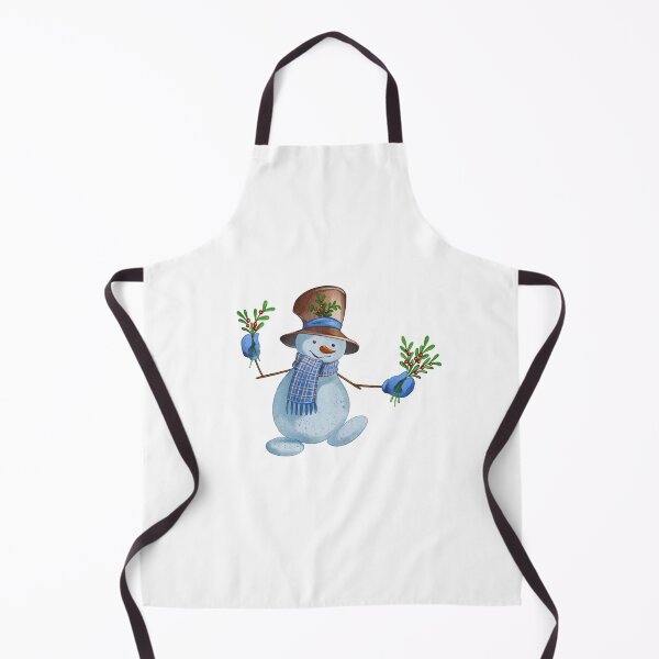 Item preview, Christmas Snowman Holding an Evergreen Branch – Winter Holiday Illustration designed and sold by Ms. Iryna.