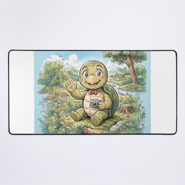 Item preview, Smiling Turtle Anime Style designed and sold by Home Decor Art.