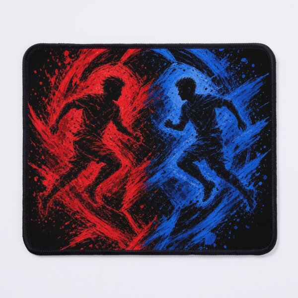 Item preview, Blue vs red soccer art clash designed and sold by Nexus Space.