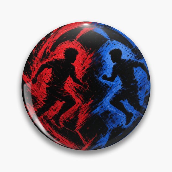 Item preview, Blue vs red soccer art clash  designed and sold by Nexus Space.