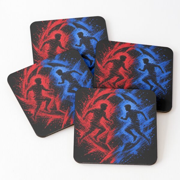 Item preview, Blue vs red soccer art clash  designed and sold by Nexus Space.