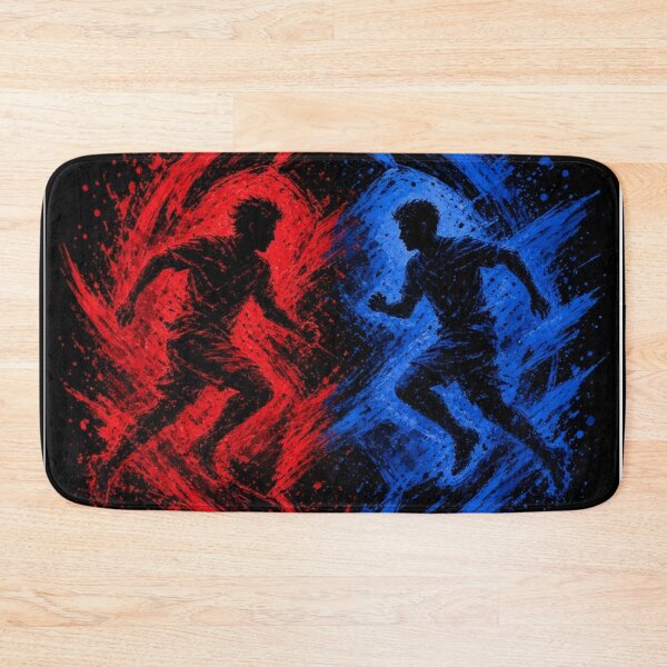 Item preview, Blue vs red soccer art clash  designed and sold by Nexus Space.