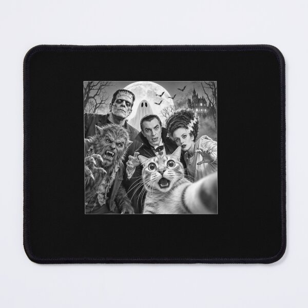 Item preview, Cat Selfie with Retro Horror Movie Monsters Funny Halloween designed and sold by MiteKangerin.