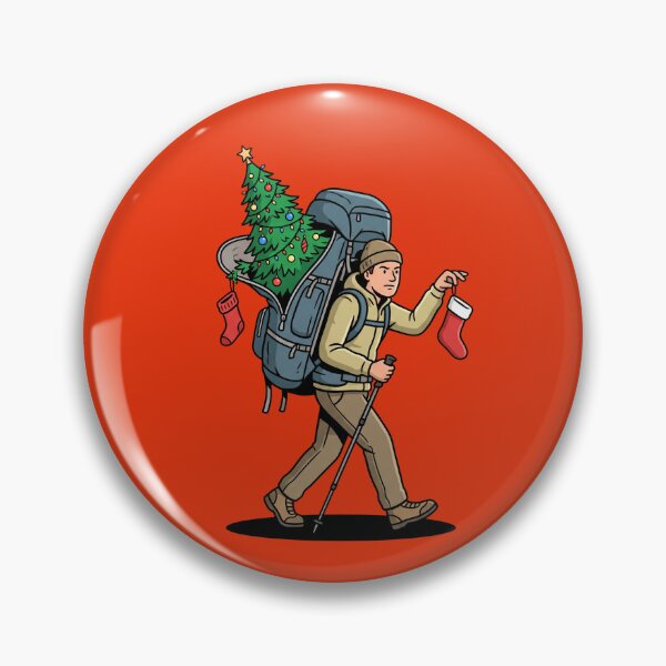Item preview, Backpacker Christmas Tree Hiker Holiday Pop Art designed and sold by Rare By Hero.