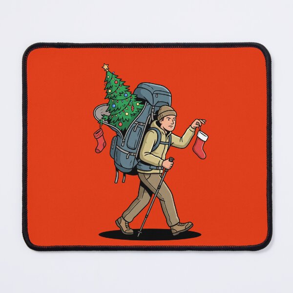 Item preview, Backpacker Christmas Tree Hiker Holiday Pop Art designed and sold by Rare By Hero.
