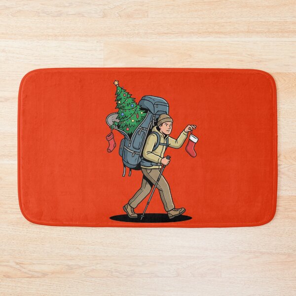 Item preview, Backpacker Christmas Tree Hiker Holiday Pop Art designed and sold by Rare By Hero.