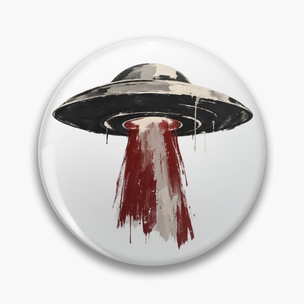 Item preview, Retro Grunge UFO Dripping Paint Flying Saucer designed and sold by zzz888.