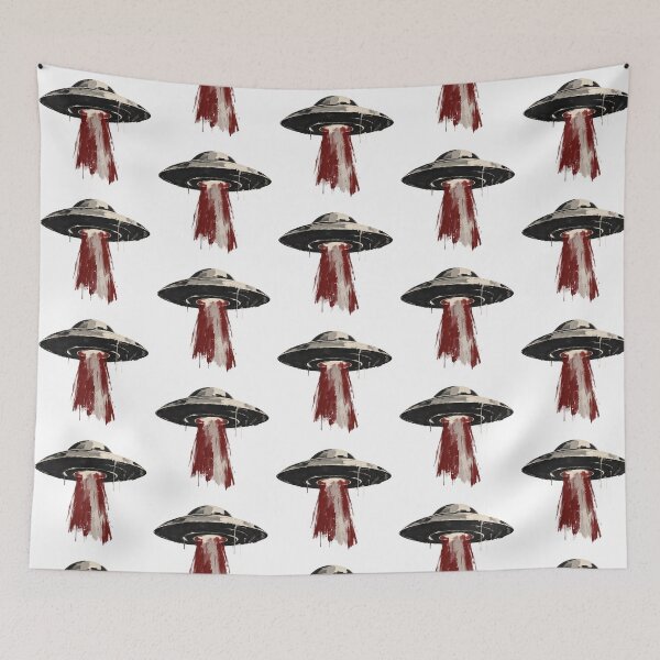 Item preview, Retro Grunge UFO Dripping Paint Flying Saucer designed and sold by zzz888.