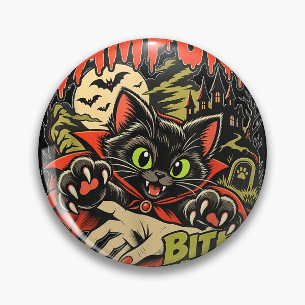 Item preview, Vampurr Bites Again Halloween Vampire Cat  designed and sold by MiteKangerin.