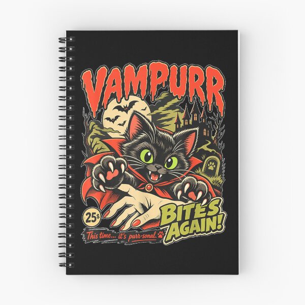 Item preview, Vampurr Bites Again Halloween Vampire Cat  designed and sold by MiteKangerin.