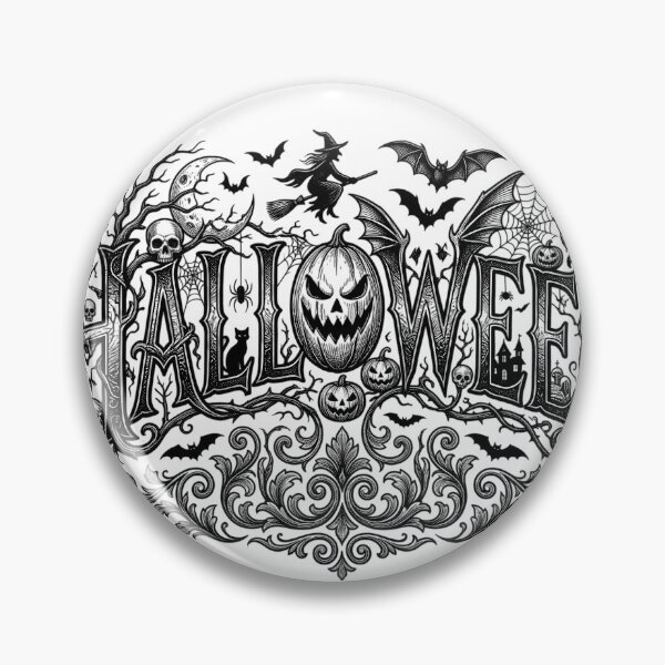 Item preview, Halloween Dark Engraving Gothic Typography designed and sold by DarkOriginArts.