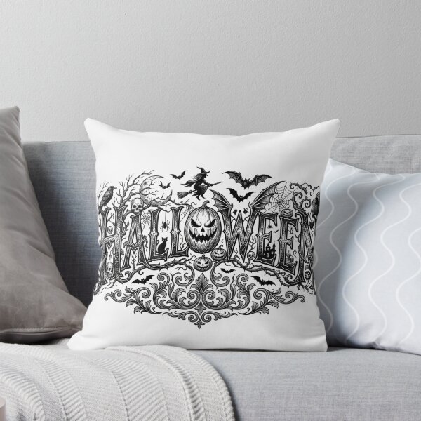 Item preview, Halloween Dark Engraving Gothic Typography designed and sold by DarkOriginArts.
