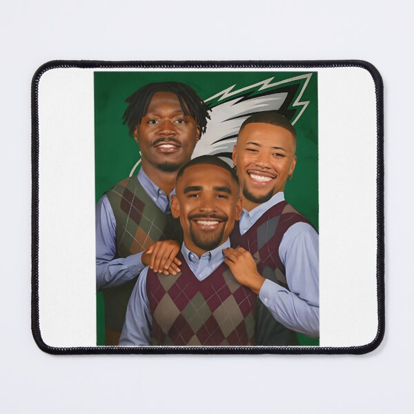 Item preview, Philadelphia Eagles Inspired Portrait Featuring Jalen Hurts, Saquon Barkley, and AJ Brown designed and sold by hannieYAH.
