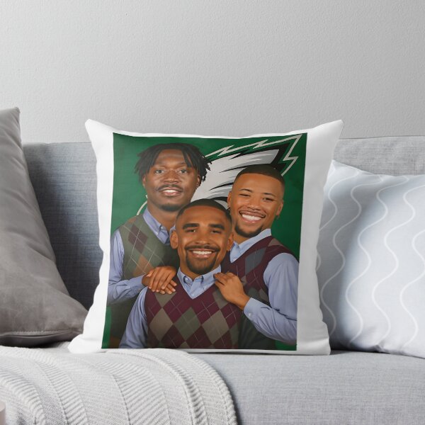 Item preview, Philadelphia Eagles Inspired Portrait Featuring Jalen Hurts, Saquon Barkley, and AJ Brown designed and sold by hannieYAH.