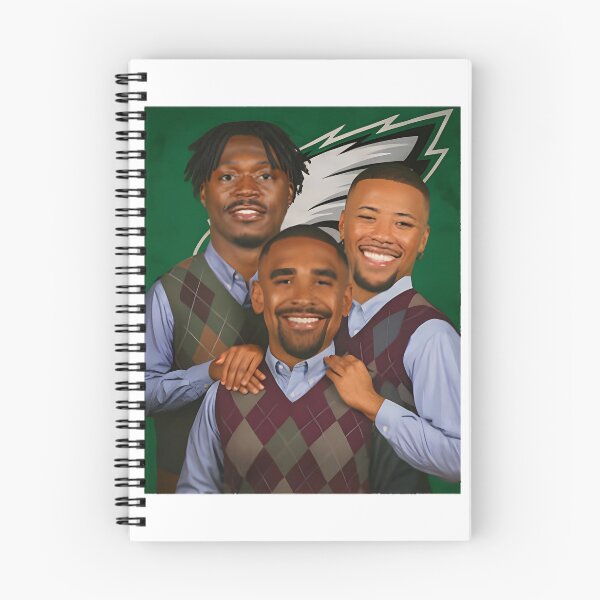 Item preview, Philadelphia Eagles Inspired Portrait Featuring Jalen Hurts, Saquon Barkley, and AJ Brown designed and sold by hannieYAH.