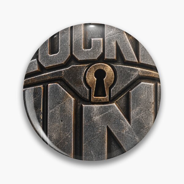 Item preview, Locked In | Industrial Steel Padlock Typography T-Shirt Design designed and sold by rigelcreation.