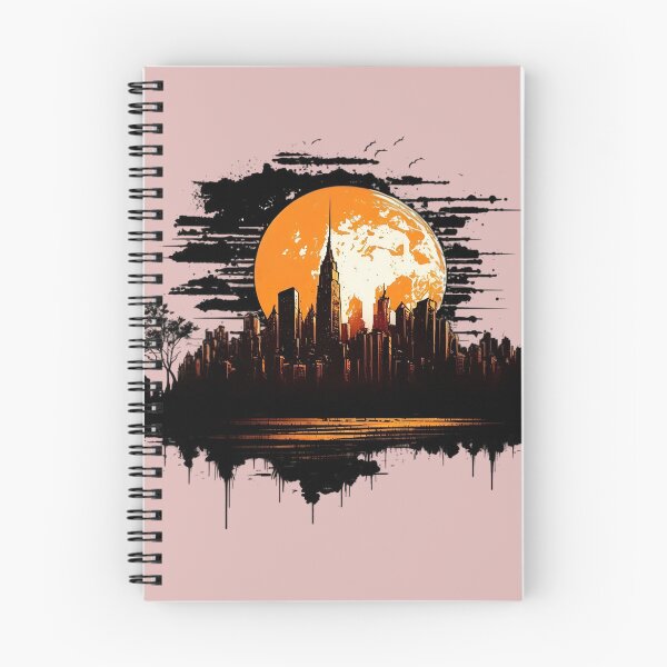 Item preview, Chicago Skyline Sunset Vintage Grunge Wall Art – Urban Cityscape Design designed and sold by Kruti Collection.