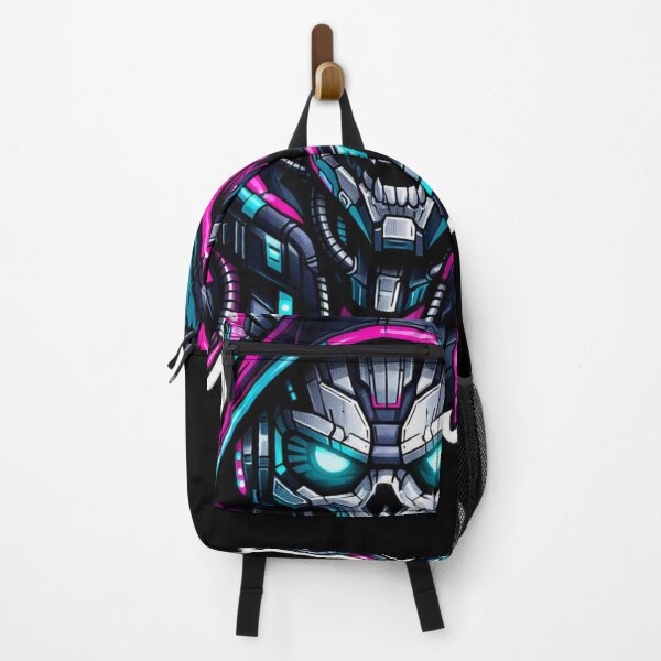 Item preview, Cyberpunk Robotic Skull Sticker - Neon Sci-Fi Mech Death Decal designed and sold by CyberPaws Art.