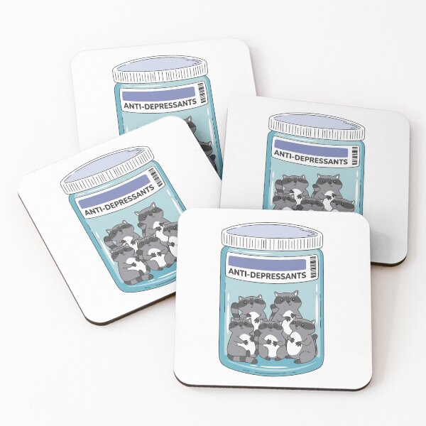 Item preview, Raccoon Anti Depressants Pill Bottle designed and sold by JossDesign15.