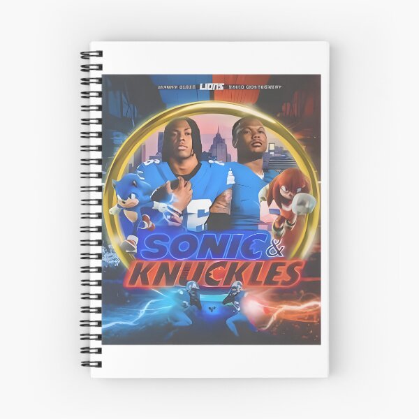 Item preview, Sonic and Knuckles Inspired Detroit Lions Fan Design designed and sold by moodner.