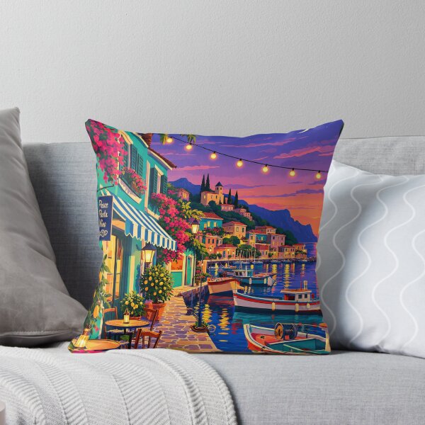 Item preview, Twilight Harbor Promenade at Pesce Pasta Vino designed and sold by everlycosper.