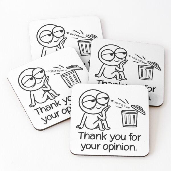 Item preview, Thank you for your opinion / Funny sarcastic doodle  designed and sold by Kreative-Hub.