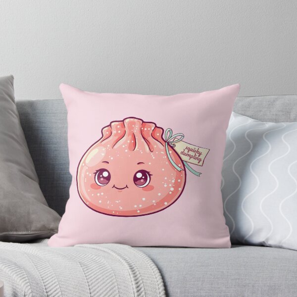 Item preview, Squishy Dumpling – Cute Pink Peach Kawaii Food Lover designed and sold by EmeraldeaArt.