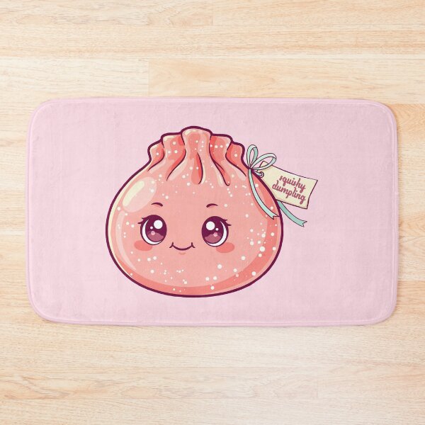 Item preview, Squishy Dumpling – Cute Pink Peach Kawaii Food Lover designed and sold by EmeraldeaArt.