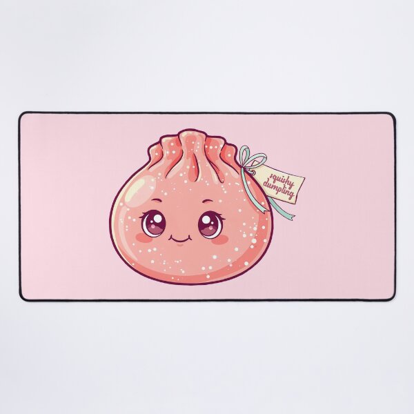 Item preview, Squishy Dumpling – Cute Pink Peach Kawaii Food Lover designed and sold by EmeraldeaArt.