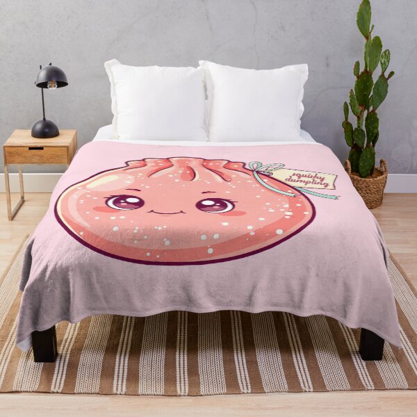 Item preview, Squishy Dumpling – Cute Pink Peach Kawaii Food Lover designed and sold by EmeraldeaArt.