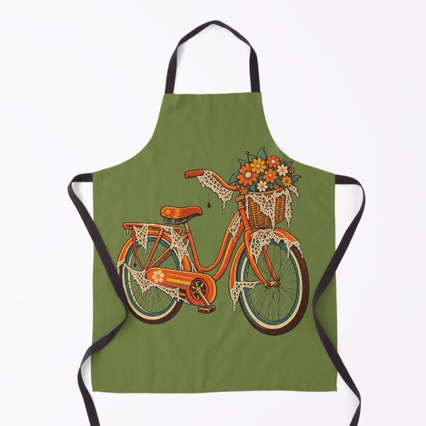Item preview, Retro 1970s Lace Cobweb Bicycle Art – Groovy Vintage Halloween Print designed and sold by MagicMakerPh.