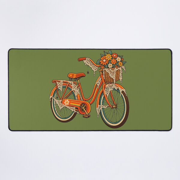 Item preview, Retro 1970s Lace Cobweb Bicycle Art – Groovy Vintage Halloween Print designed and sold by MagicMakerPh.