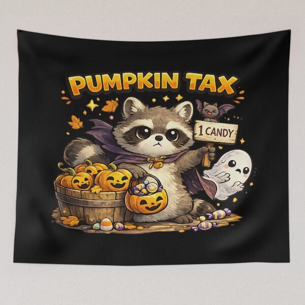 Item preview, Pumpkin Tax Funny Halloween Raccoon designed and sold by Yomere.