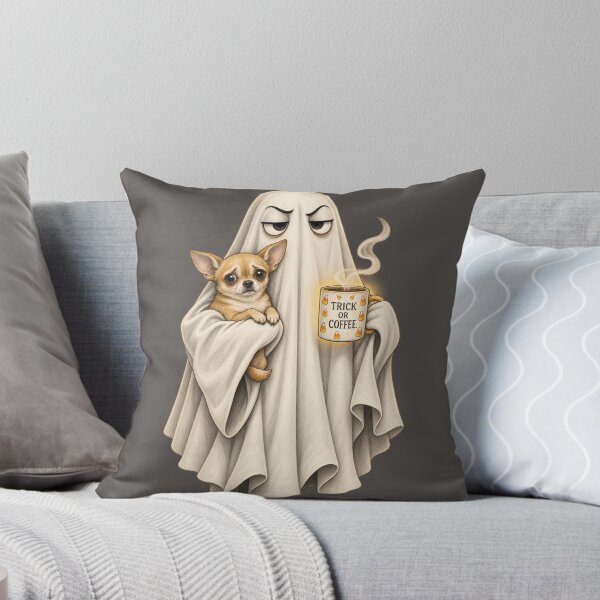 Item preview, Trick Or Coffee Ghost Chihuahua Halloween designed and sold by AmiGraph.