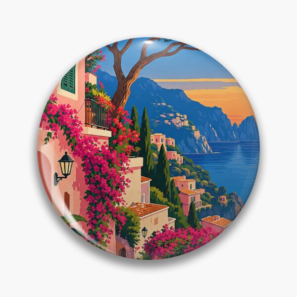 Item preview, Mediterranean Sunset Village Escape designed and sold by everlycosper.